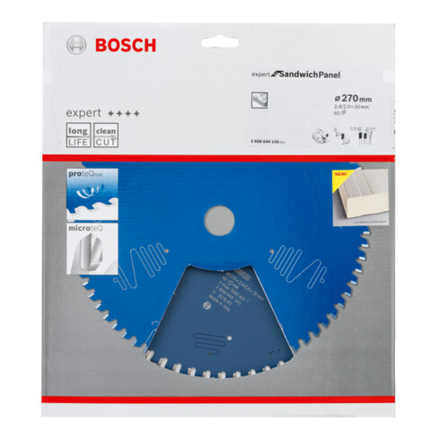Lame de scie circulaire Bosch Expert pour panneau sandwich 270 x 30 x 2,4 mm 60
