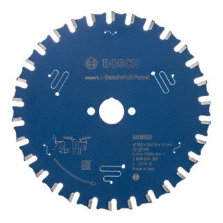 Lame de scie circulaire Bosch Panneaux sandwich Expert Pour les scies circulaires manuelles et à coupe plongeante