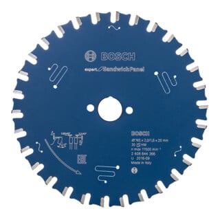 Lame de scie circulaire Bosch Panneaux sandwich Expert Pour les scies circulaires manuelles et à coupe plongeante