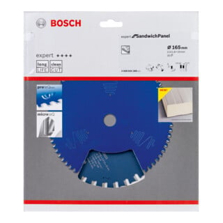 Lame de scie circulaire Bosch Panneaux sandwich Expert Pour les scies circulaires manuelles et à coupe plongeante