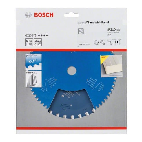 Lame de scie circulaire Bosch Expert pour panneaux sandwich 210 x 30 x 2,4 mm 36