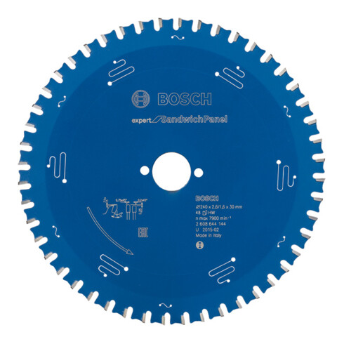 Lame de scie circulaire Bosch Expert pour panneaux sandwich 240 x 30 x 2,6 mm 48