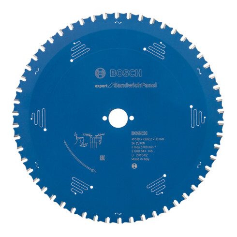 Lame de scie circulaire Bosch Expert pour panneaux sandwich 330 x 30 x 2,6 mm 54