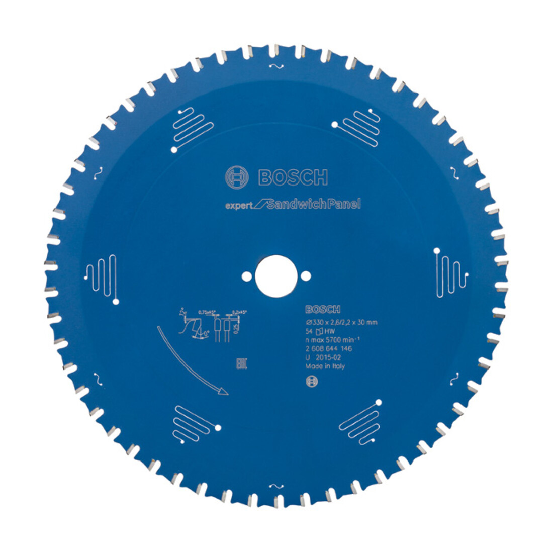 Lame de scie circulaire Bosch Expert pour panneaux sandwich 330 x 30 x 2,6 mm 54