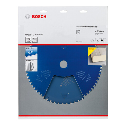 Lame de scie circulaire Bosch Expert pour panneaux sandwich 330 x 30 x 2,6 mm 54