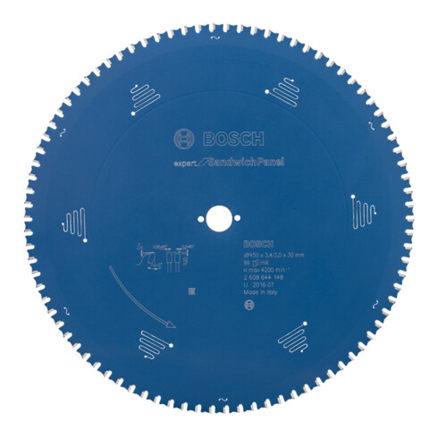 Lame de scie circulaire Bosch Expert pour panneaux sandwich 450 x 30 x 3,4 mm 86