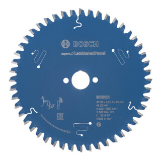 Lame de scie circulaire Bosch Expert pour le plastique Pour les scies circulaires manuelles et à lame plongeante