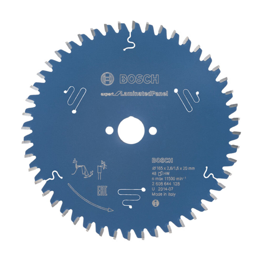 Lame de scie circulaire Bosch Expert pour panneaux stratifiés 165 x 20 x 2,6 mm 48