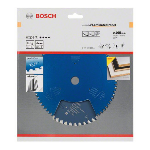 Lame de scie circulaire Bosch Expert pour panneaux stratifiés 165 x 20 x 2,6 mm 48