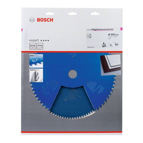Lame de scie circulaire Bosch Expert pour stratifié haute pression 305 x 30 x 3,2 mm 96