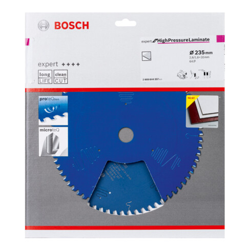 Lame de scie circulaire Bosch Expert pour stratifiés haute pression 235 x 30 x 2,8 mm 64