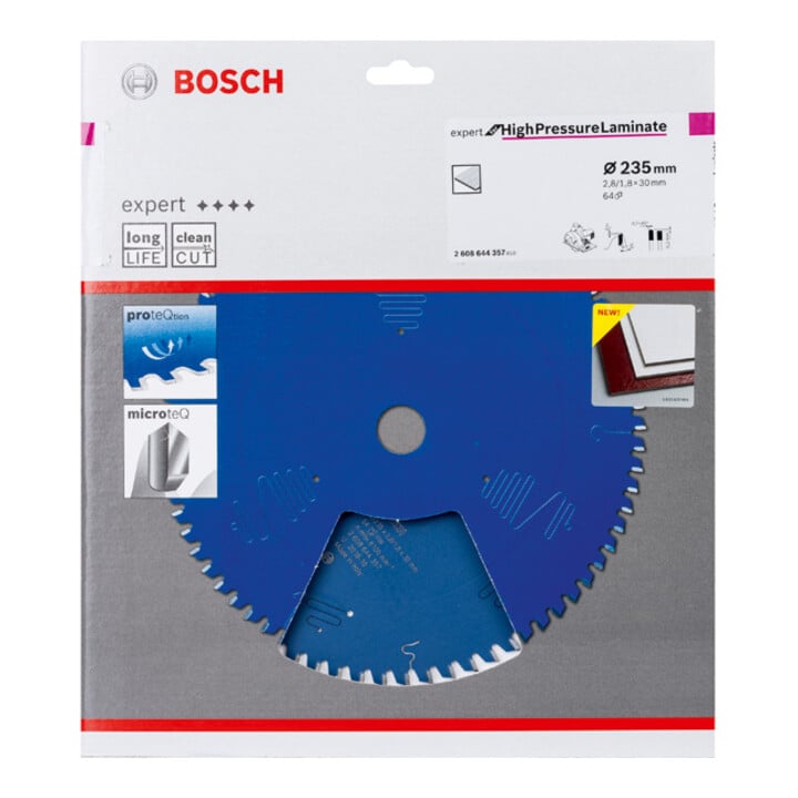Lame de scie circulaire Bosch Expert pour stratifiés haute pression 235 x 30 x 2,8 mm 64