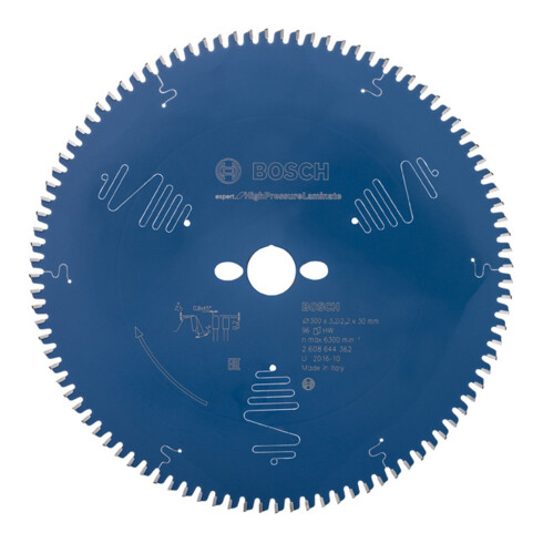 Lame de scie circulaire Bosch Expert pour stratifiés haute pression 300 x 30 x 3,2 mm 96