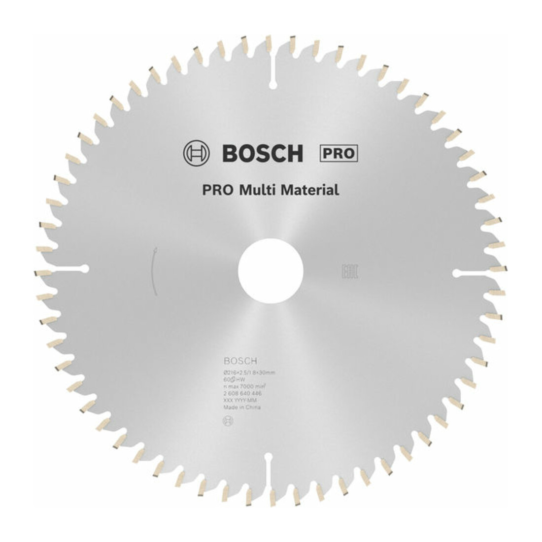 Lame de scie circulaire Bosch Multi Material 216 x 30 x 2,5 mm