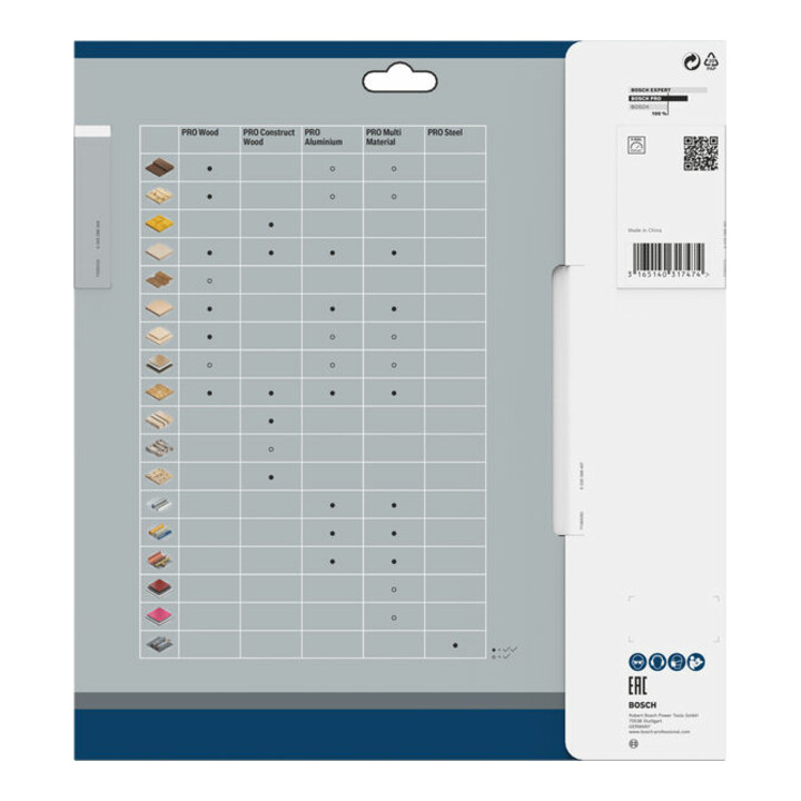 Lame de scie circulaire Bosch Multi Material 254 x 30 x 3,2 mm 60