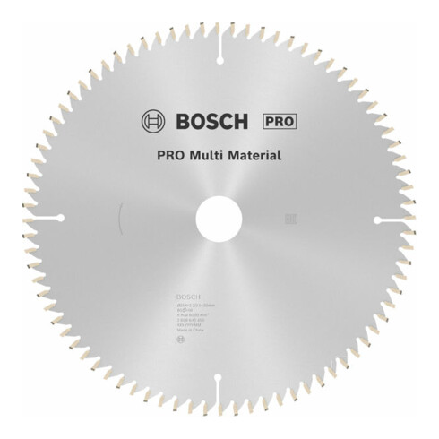 Lame de scie circulaire Bosch Multi Material 254 x 30 x 3,2 mm 80