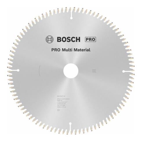 Lame de scie circulaire Bosch Multi Material 254 x 30 x 3,2 mm; 96