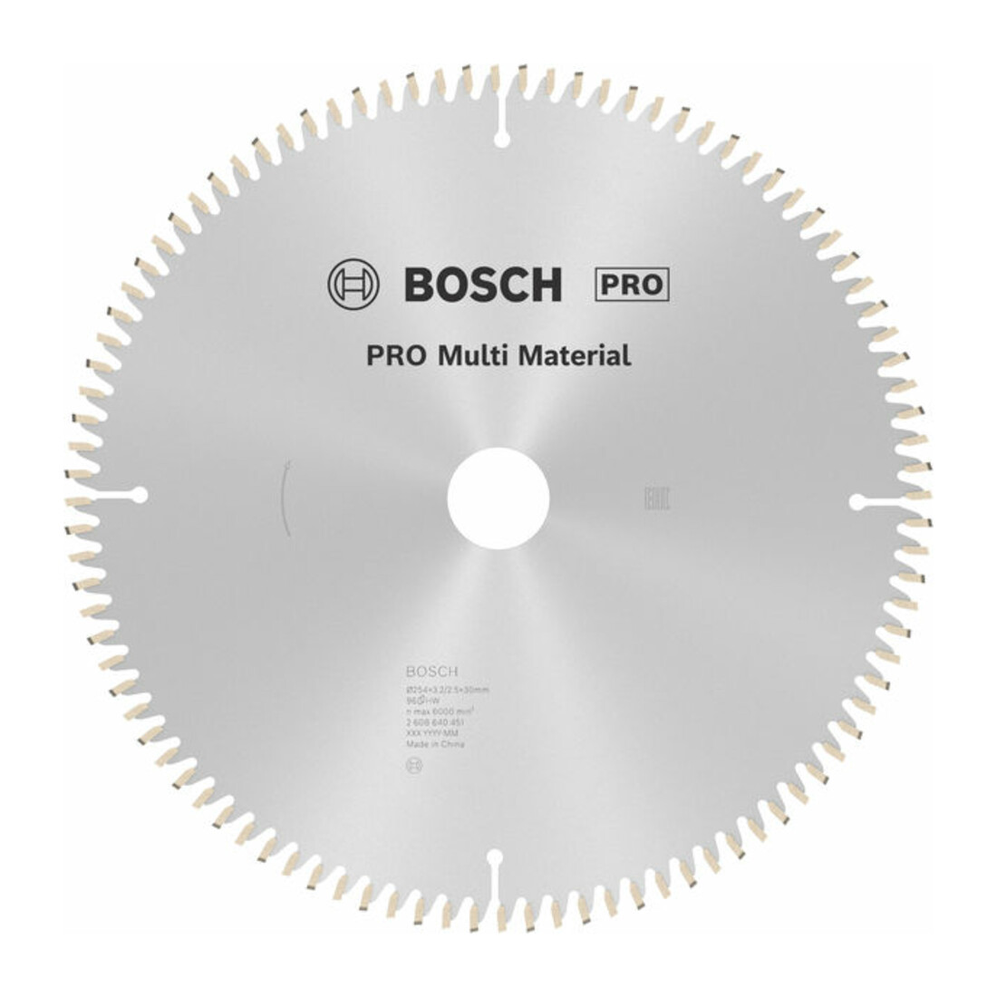 Lame de scie circulaire Bosch Multi Material 254 x 30 x 3,2 mm; 96