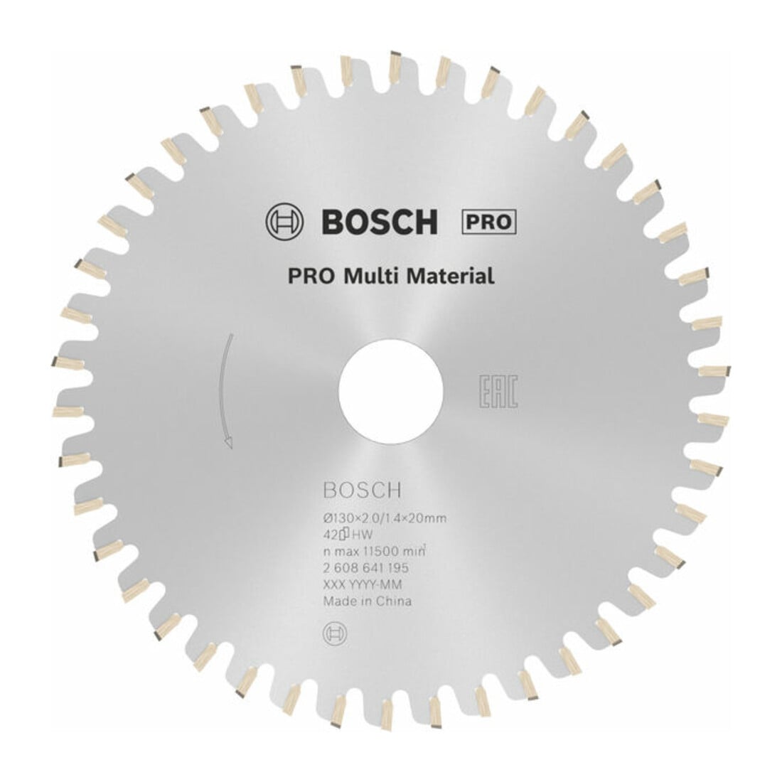 Lame de scie circulaire Bosch Multi Matériau 130 x 20/16 x 2 mm 42