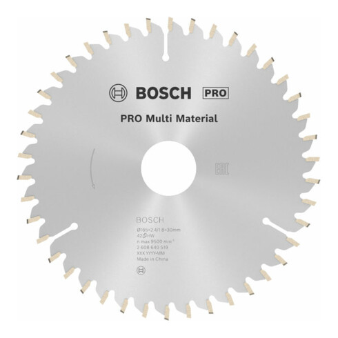 Lame de scie circulaire Bosch Multi Matériau 165 x 30 x 2,4 mm 42