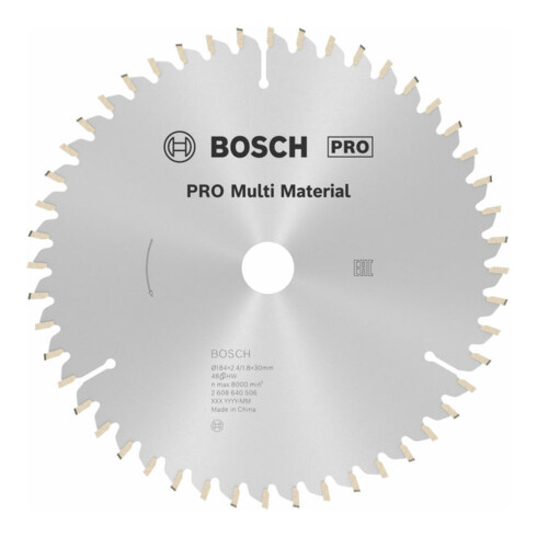 Lame de scie circulaire Bosch Multi Matériau 184 x 30 x 2,4 mm 48