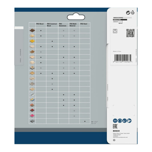 Lame de scie circulaire Bosch Multi Matériau 184 x 30 x 2,4 mm 48