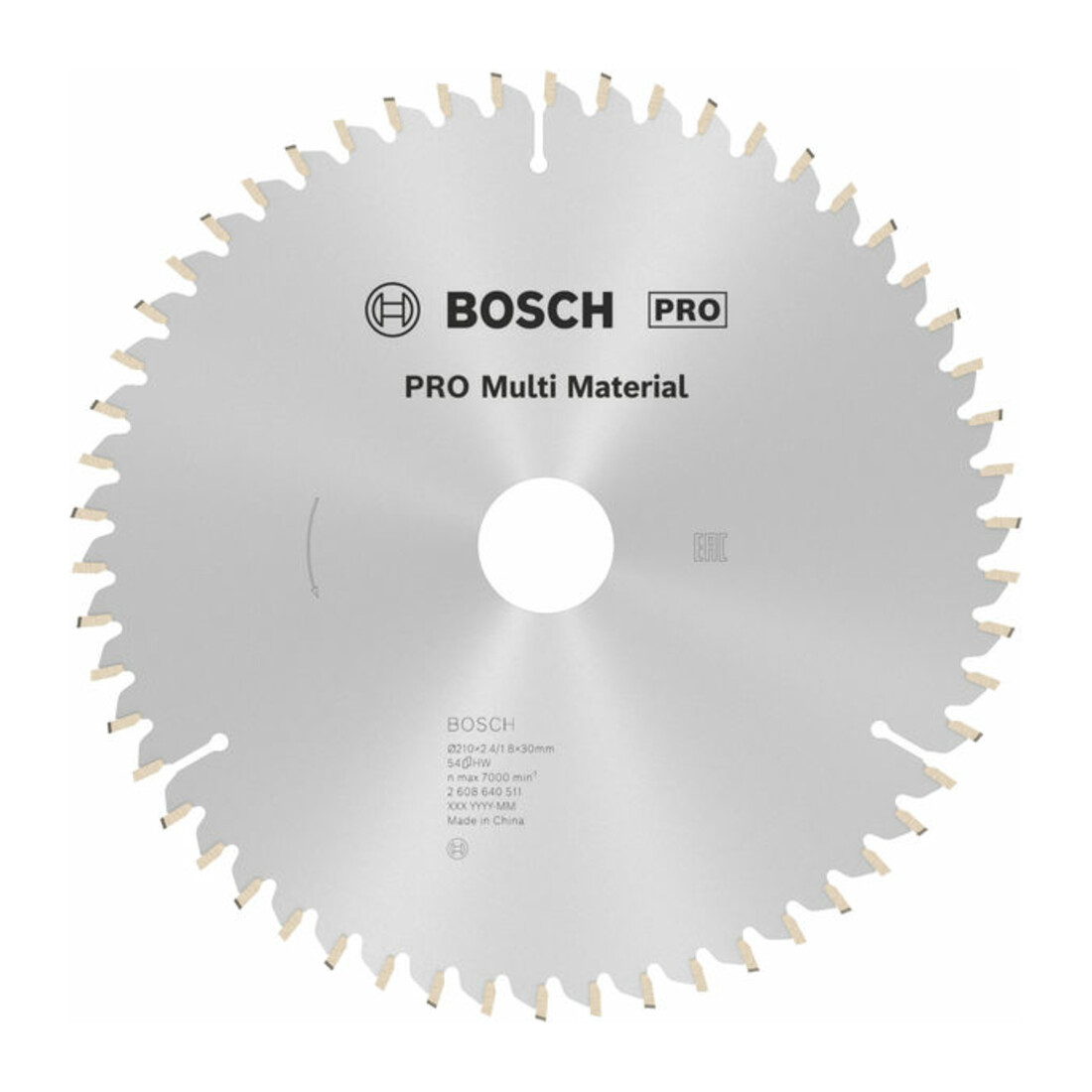 Lame de scie circulaire Bosch Multi Matériau 210 x 30 x 2,4 mm 54