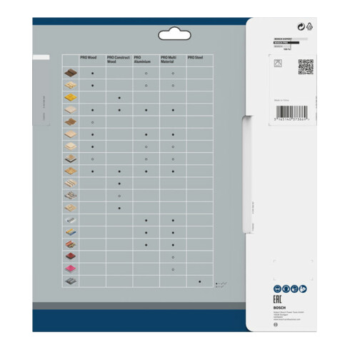 Lame de scie circulaire Bosch Multi Matériau 260 x 30 x 3,2 mm 80
