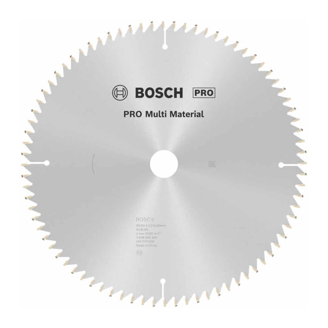 Lame de scie circulaire Bosch Multi Matériau 305 x 30 x 3,2 mm 80