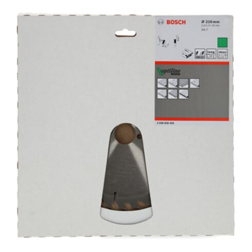 Lame de scie circulaire Bosch Optiline Wood 216 x 30 x 2,6/1,6 34 34