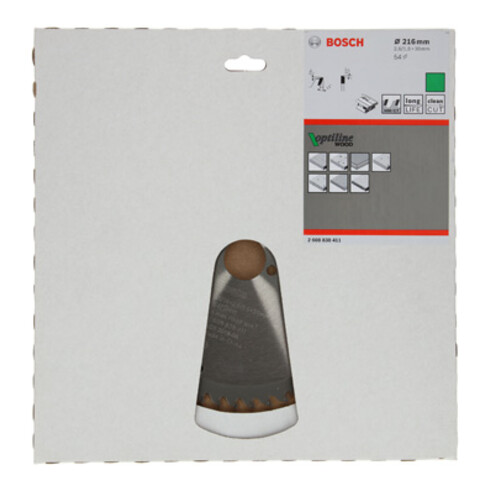 Lame de scie circulaire Bosch Optiline Wood 216 x 30 x 2,6/1,6 54 54