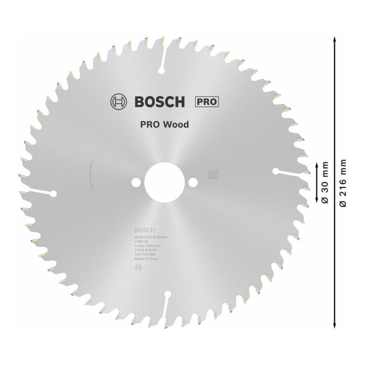 Lame de scie circulaire Bosch Optiline Wood 216 x 30 x 2,6/1,6 54 54