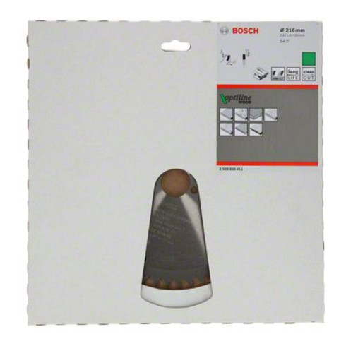 Lame de scie circulaire Bosch Optiline Wood 216 x 30 x 2,6/1,6 54 54