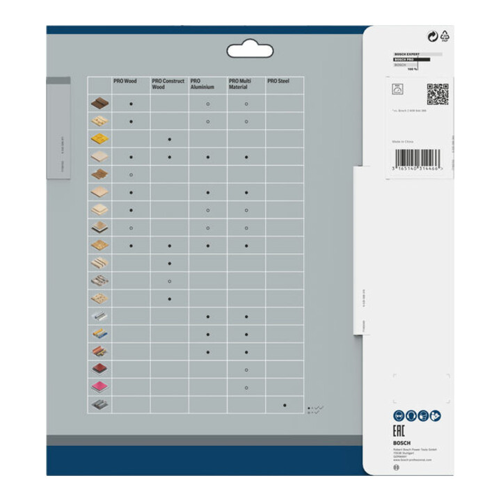 Lame de scie circulaire Bosch Optiline Wood 254 x 30 x 2,5 mm, 80