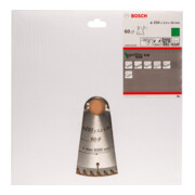 Lame de scie circulaire Bosch Optiline Wood pour scies à format 250 x 30 x 3,2 mm 60-5