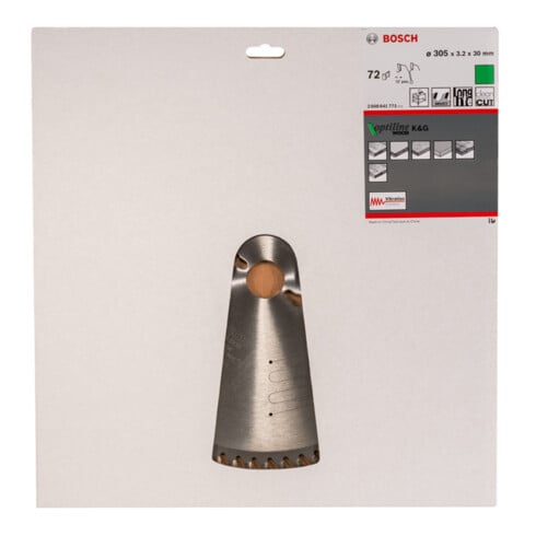 Lame de scie circulaire Bosch Optiline Wood pour scies à format 305 x 30 x 3,2 mm 72