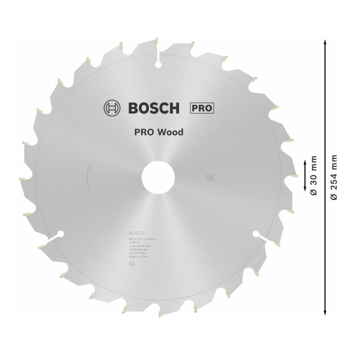 Lame de scie circulaire Bosch Optiline Wood pour scies à onglet et à tronçonner 254 x 30 x 2,0 mm 24