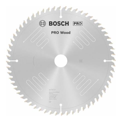 Lame de scie circulaire Bosch Optiline Wood pour scies à onglet et à tronçonner 254 x 30 x 3,2 mm 60