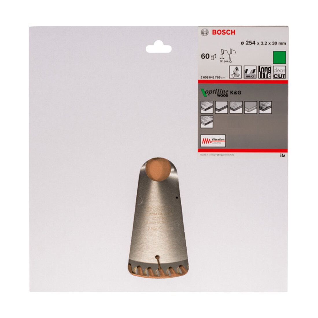 Lame de scie circulaire Bosch Optiline Wood pour scies à onglet et à tronçonner 254 x 30 x 3,2 mm 60