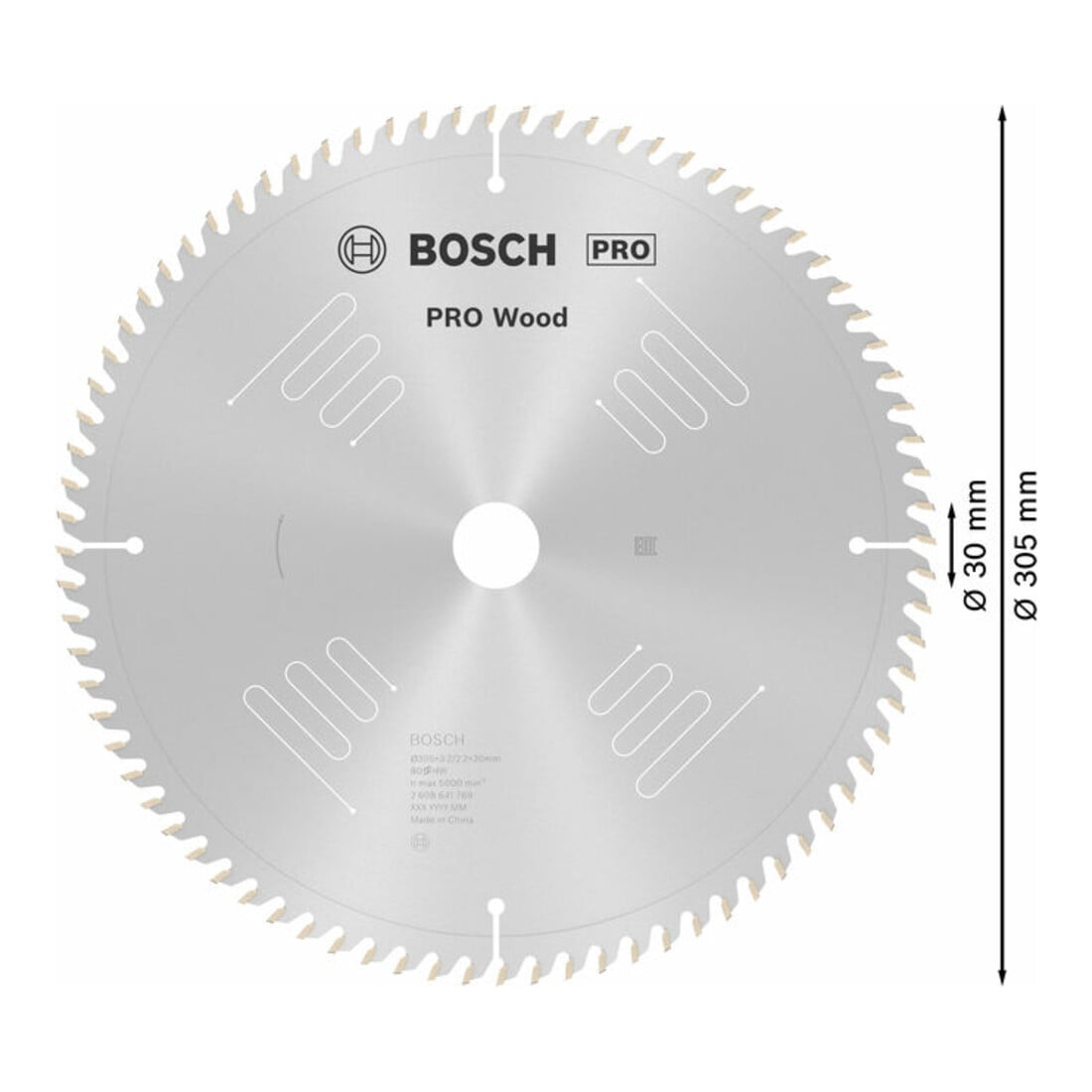 Lame de scie circulaire Bosch Optiline Wood pour scies à onglet et à tronçonner 305 x 30 x 3,2 mm 80