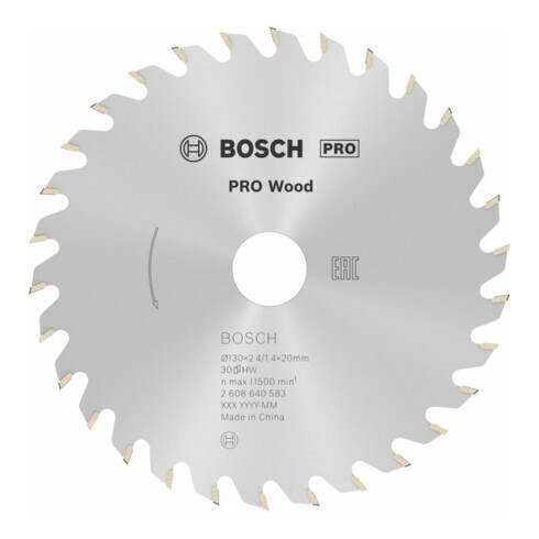 Lame de scie circulaire Bosch Optiline Wood pour scies circulaires à main 130 x 20/16 x 2,4 mm 30