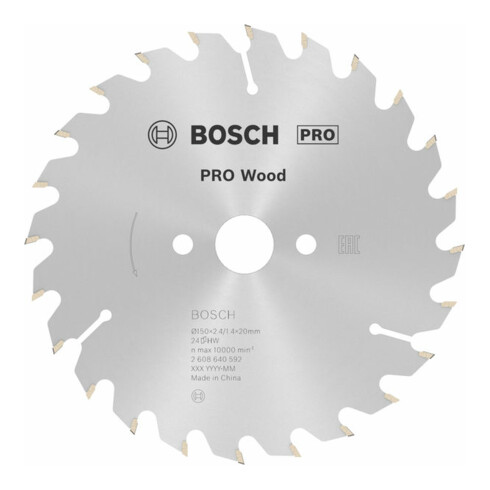 Lame de scie circulaire Bosch Optiline Wood pour scies circulaires à main 150 x 20/16 x 2,4 mm 24