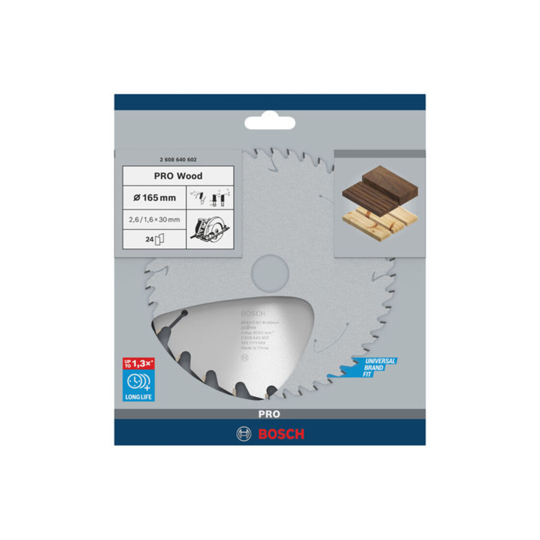 Lame de scie circulaire Bosch Optiline Wood pour scies circulaires à main 165 x 30 x 2,6 mm 24