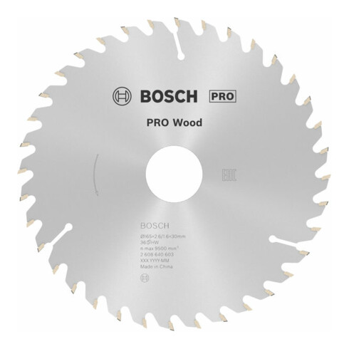Lame de scie circulaire Bosch Optiline Wood pour scies circulaires à main 165 x 30 x 2,6 mm 36