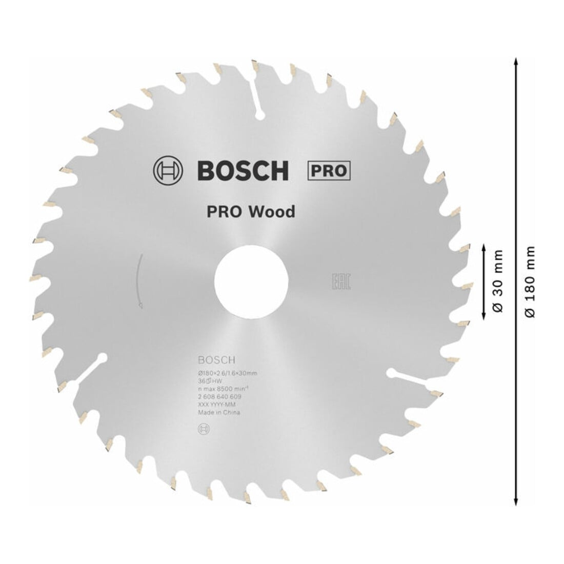 Lame de scie circulaire Bosch Optiline Wood pour scies circulaires à main 180 x 30/20 x 2,6 mm 36