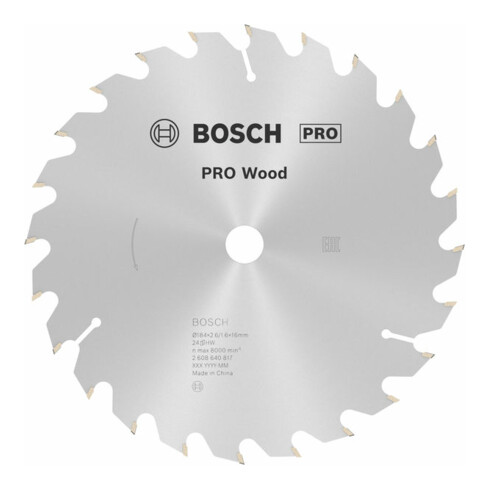 Lame de scie circulaire Bosch Optiline Wood pour scies circulaires à main 184 x 16 x 2,6 mm 24