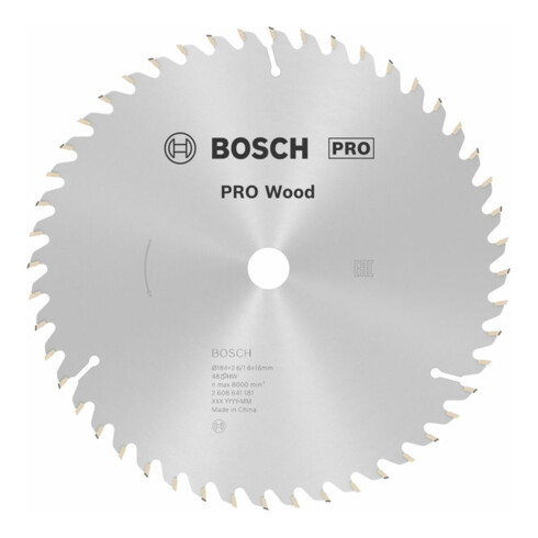 Lame de scie circulaire Bosch Optiline Wood pour scies circulaires à main 184 x 16 x 2,6 mm 48