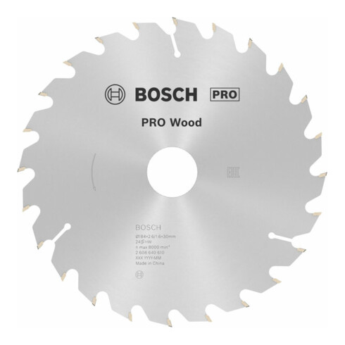 Lame de scie circulaire Bosch Optiline Wood pour scies circulaires à main 184 x 30 x 2,6 mm 24