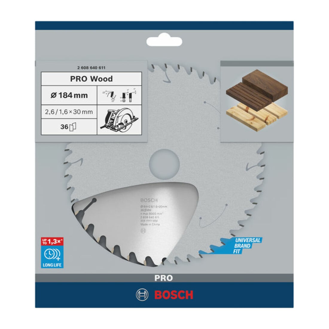 Lame de scie circulaire Bosch Optiline Wood pour scies circulaires à main 184 x 30 x 2,6 mm 36