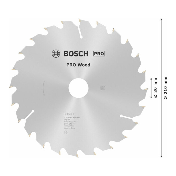 Lame de scie circulaire Bosch Optiline Wood pour scies circulaires à main 210 x 30 x 2,8 mm 24